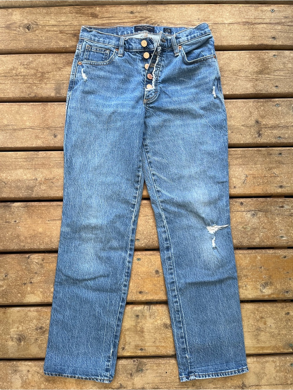 Lucky Brand Mid-Rise Straight Jeans - Size 6